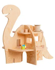 Drewniany regał dziecięcy dinozaur 1 - Bervox w sklepie Edinos.pl