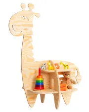 Regał drewniany do pokoju dziecięcego w kształcie żyrafy - Bervox w sklepie Edinos.pl