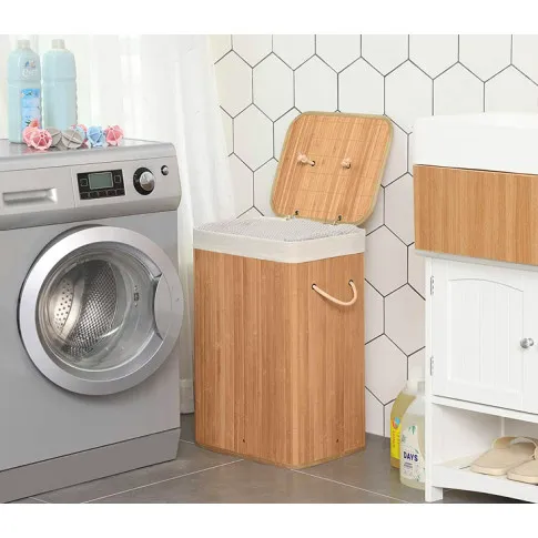 Pralnia z wykorzystaniem bambusowego kosza na pranie Aresa
