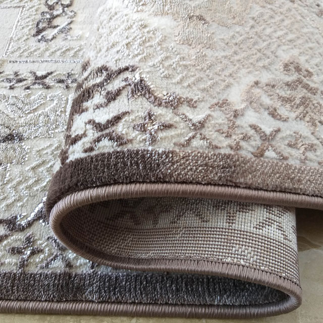 Brązowy prostokątny dywan do salonu Logar 4X