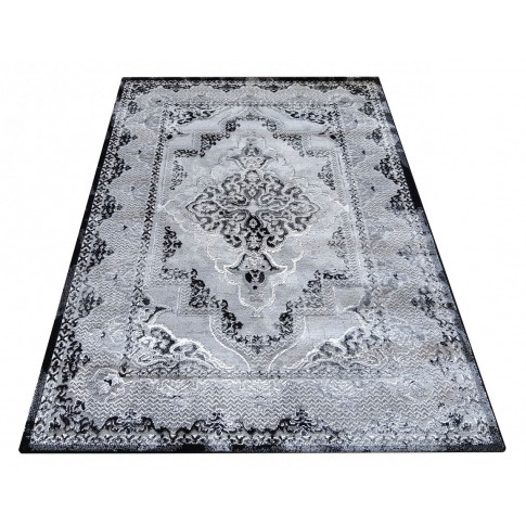 Szaro-czarny prostokątny dywan w kilku rozmiarach Logar 4X