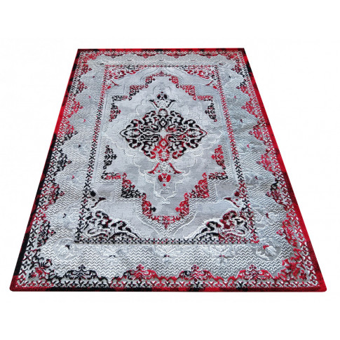 Szaro-czerwony klasyczny dywan z wzorami Logar 4X