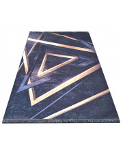 Granatowy dywan glamour w trójkąty - Akris 3