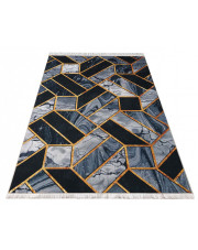Czarno-szary geometryczny dywan glamour - Akris 4
