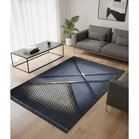 Czarny antypoślizgowy dywan w stylu glamour   Sovi 5