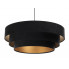 Czarno-złota welurowa lampa wisząca glamour - S438-Uzura