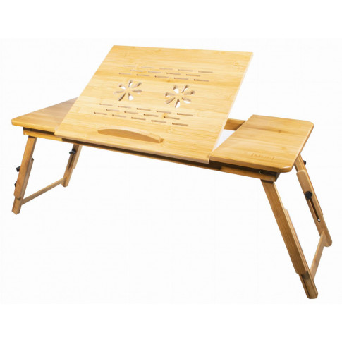 bambusowy stolik pod laptopa z uchylnym blatem westi