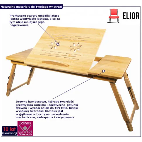 infografika bambusowego skladanego stolika pod laptopa westi