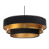 Czarno-złota okrągła lampa wisząca glamour S454-Vrasa