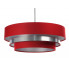 Czerwona lampa wisząca z potrójnym abażurem S458-Fina