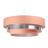 Różowo-srebrna okrągła lampa wisząca nad stół S458-Fina