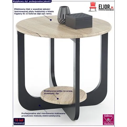 Fotografia Okrągła ława Tytan 2X - dąb san remo z kategorii Ławy i stoliki