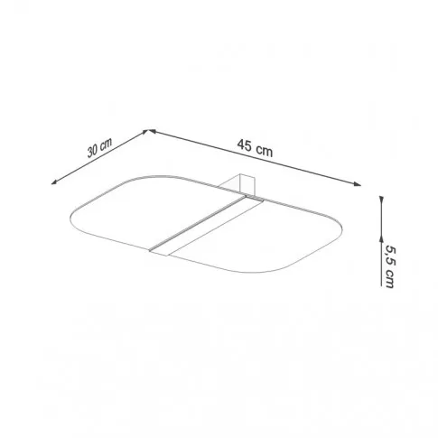 Wymiary plafonu S487-Darni
