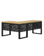 Szerokie duże biurko z drewna dębowego - Golur 4X w sklepie Edinos.pl