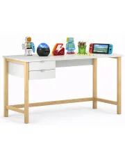 Białe małe biurko dla dziecka z szufladami - Globi 3X w sklepie Edinos.pl