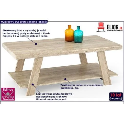 Fotografia Ława Oliks - dąb san remo z kategorii Stoliki kawowe