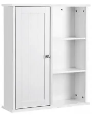 Biała wisząca szafka do łazienki z 5 półkami - Aronda 4X w sklepie Edinos.pl