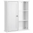 Biała wisząca szafka do łazienki z 5 półkami - Albis 4X