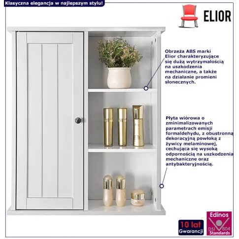 wisząca szafka łazienkowa z otwartymi polkami i drzwiczkami albis 4x