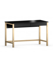 Duże czarne biurko z szufladami - Roler 3X 60x120 w sklepie Edinos.pl