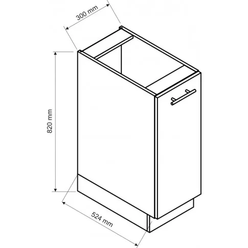 Szafka cago Pergio 5X  szkic