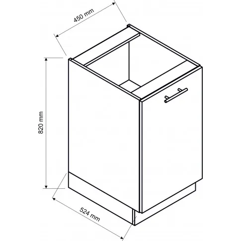 Szafka kuchenna Pergio 10X szkic