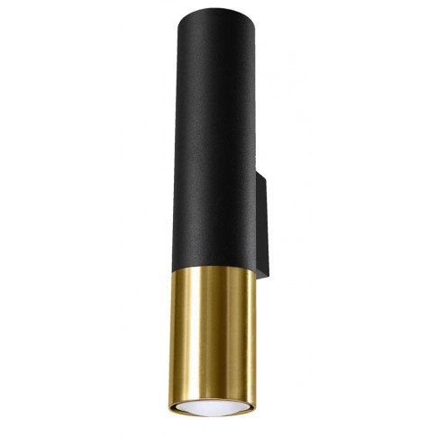 Czarno-złoty nowoczesny kinkiet tuba EXX205-Loper