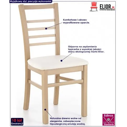 Fotografia Krzesło drewniane Birken - dąb miodowy z kategorii Krzesła