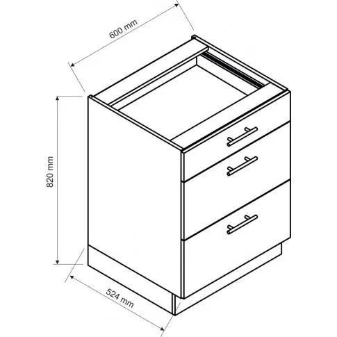 Szafka kuchenna Pergio 18X  szkic
