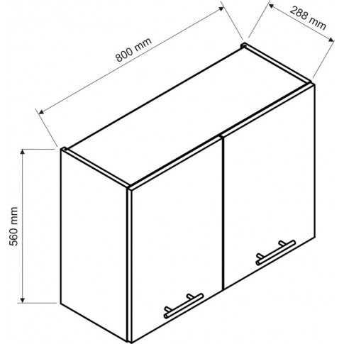 górna szafka z podwójnymi drzwiami 80 wymiary erissa 8x