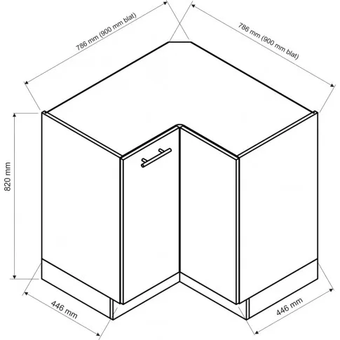 Szafka narożna kuchenna Pergio 24X