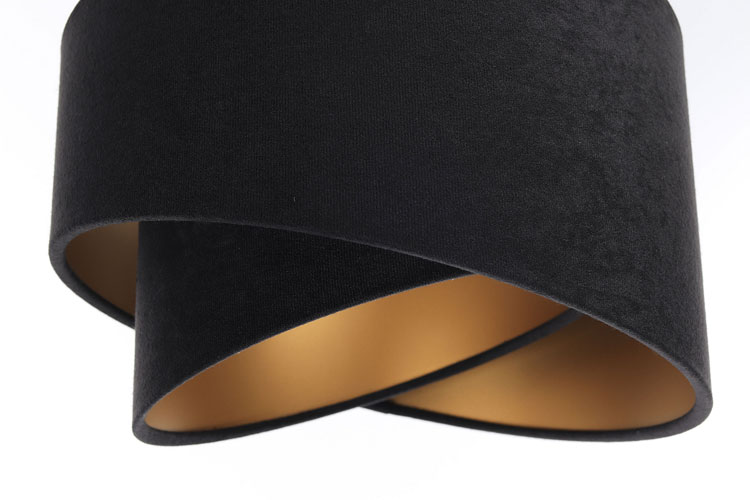 Potrójna welurowa lampa wisząca nad stół glamour S500-Loria