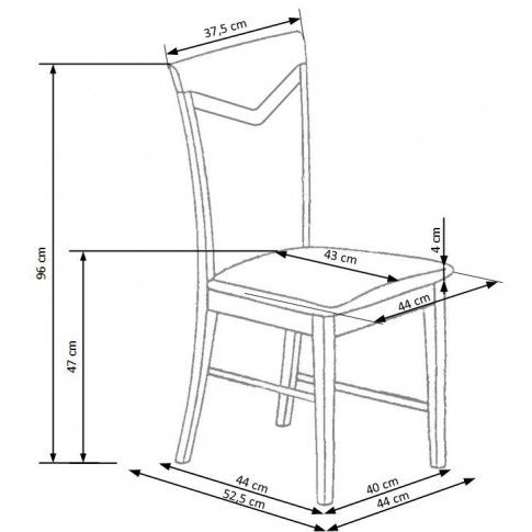 Szczegółowe zdjęcie nr 4 produktu Krzesło drewniane tapicerowane Eric - białe