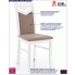 Fotografia Krzesło drewniane tapicerowane Eric - białe z kategorii Krzesła