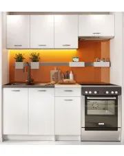 Komplet 5 białych szafek kuchennych - Nigella 3S w sklepie Edinos.pl