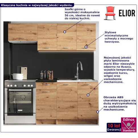 infografika kompletu szafek kuchennych dab artisan nigella 3s