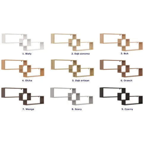 Kolory półki ściennej Ramona