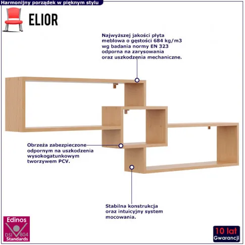 Nowoczesna półka na książki Apolla buk