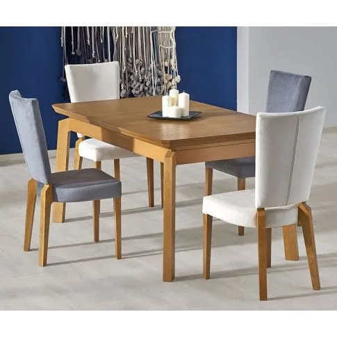 Szczegółowe zdjęcie nr 4 produktu Kremowe krzesło drewniane - Kubbo