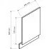 Wymiary frontu do zmywarki z otwartym panelem sterującym 45 Orion 18X