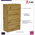Komoda do sypialni Fimor w kolorze dąb artisan