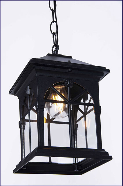 Czarna lampa wisząca zewnętrzna S518-Boriko