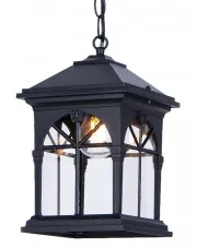 Czarna lampa zewnętrzna wisząca retro - S518-Boriko w sklepie Edinos.pl