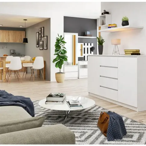 Wizualizacja komody Gambi 3X biała