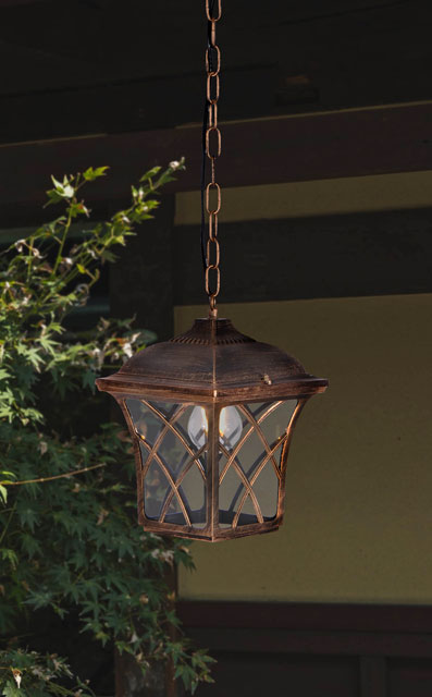 Czarno-złota lampa wisząca zewnętrzna przed dom S519-Kanis