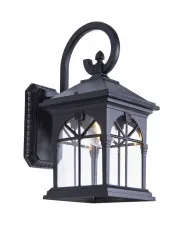 Czarny kinkiet ogrodowy w stylu retro - S521-Frosho w sklepie Edinos.pl