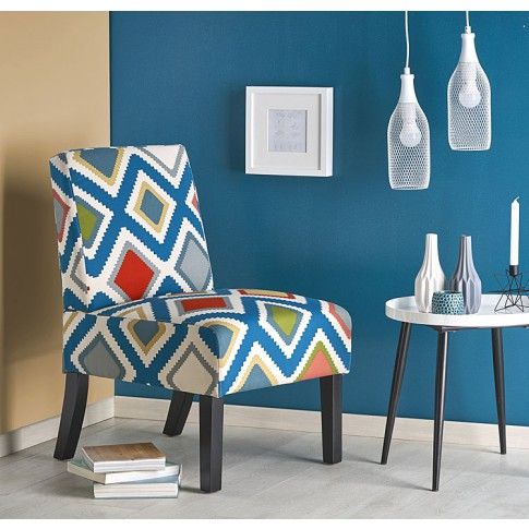 Zdjęcie kolorowy fotel wypoczynkowy z printem Lavir - sklep Edinos.pl