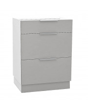 Klasyczna szafka kuchenna z szufladami szara - Zarus 9X 60 cm w sklepie Edinos.pl