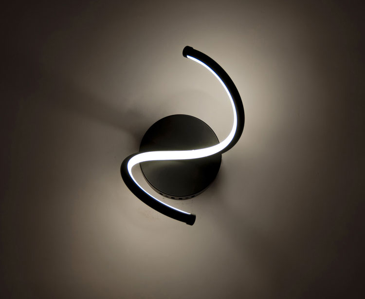 Nowoczesny czarny kinkiet LED S525-Orda