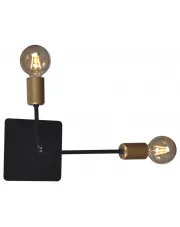 Czarny podwójny industrialny kinkiet - S528-Chloe w sklepie Edinos.pl